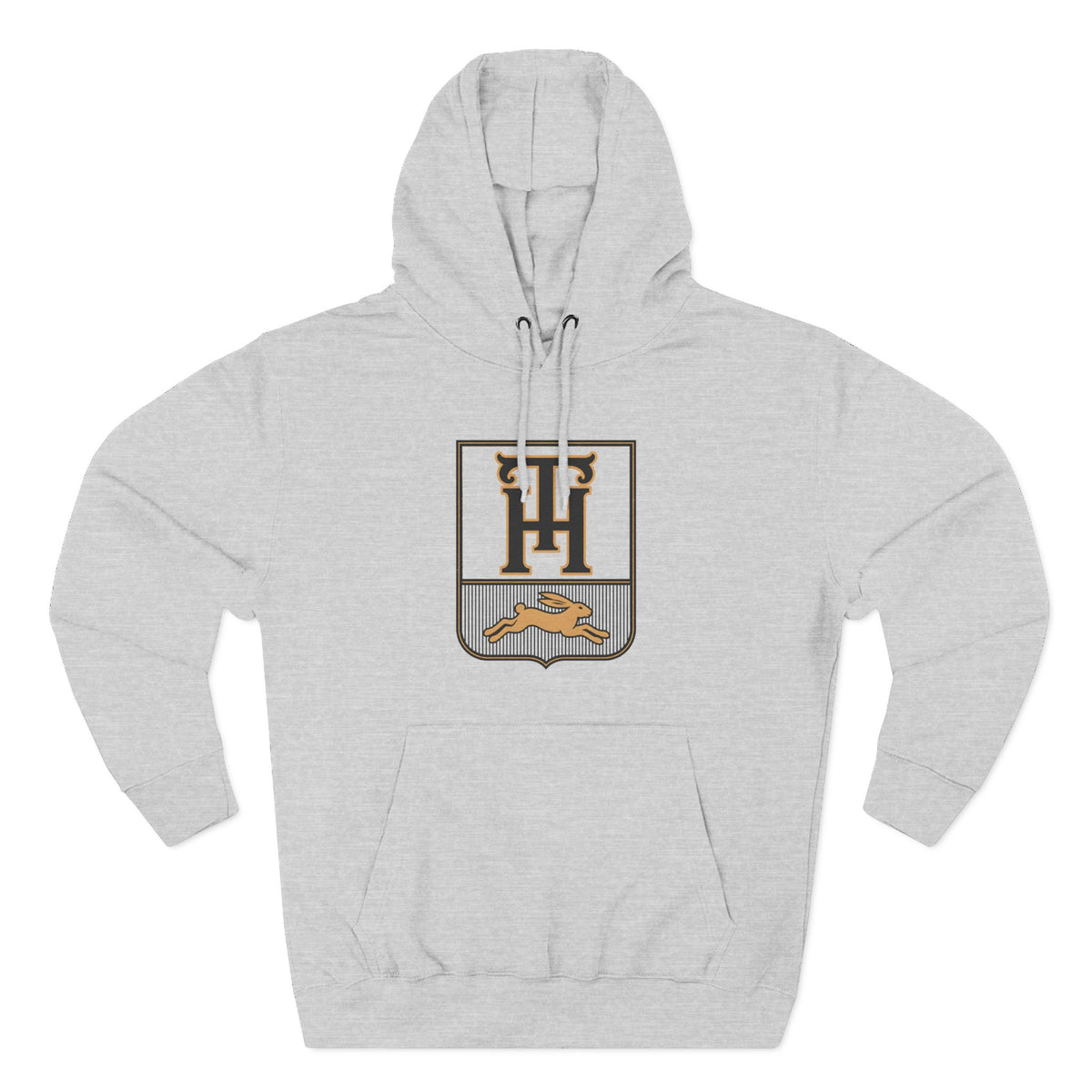 Heather Grey Team Haas Heavyweight Hoodie with Full-Chest TH Family Crest