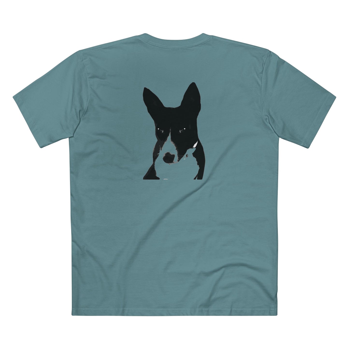 A Life Well Lived Basenji Front & Rear Printed Retro Art Cotton Tee - Black Logo