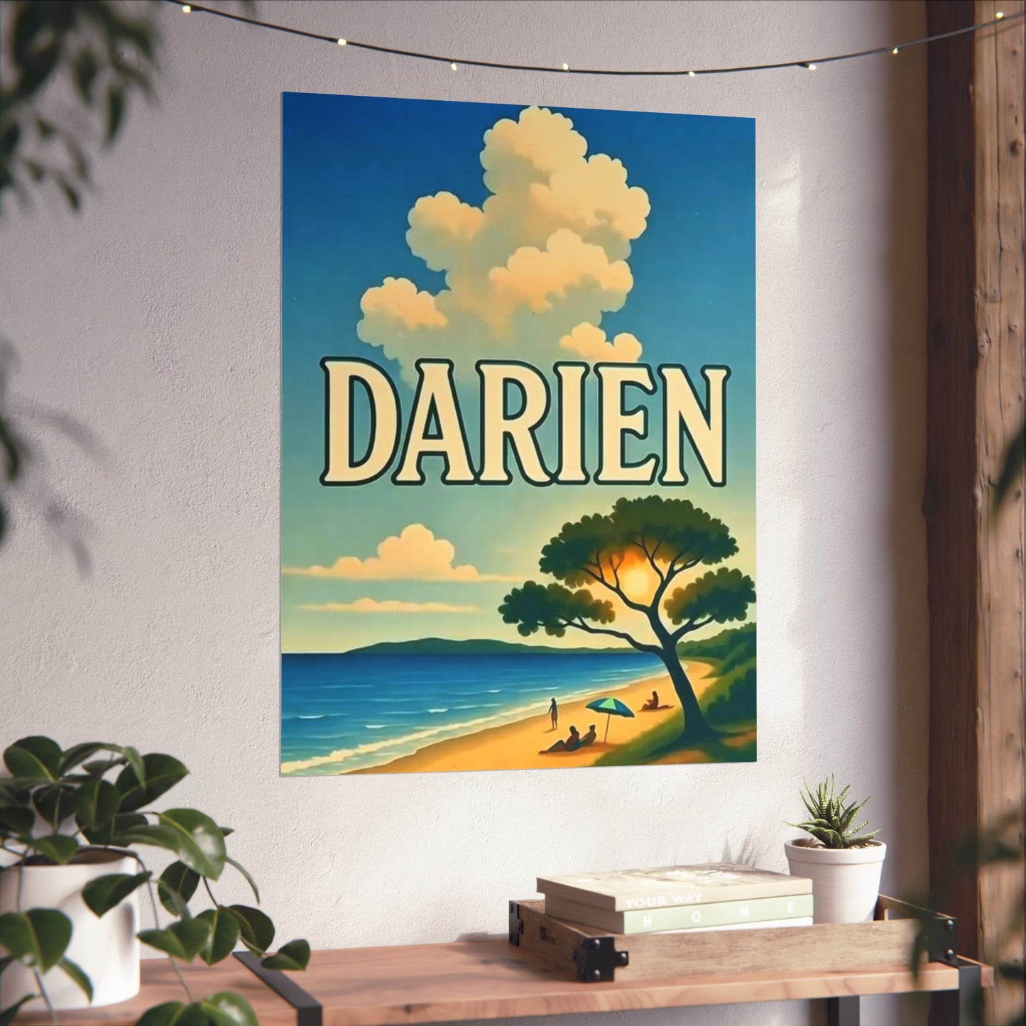 Darien Connecticut Vintage Retro Giclée Print Art Series Poster