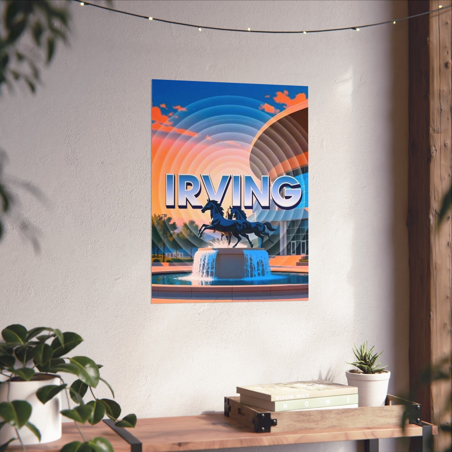 Irving Texas Vintage Retro Giclée Print Art Series Poster