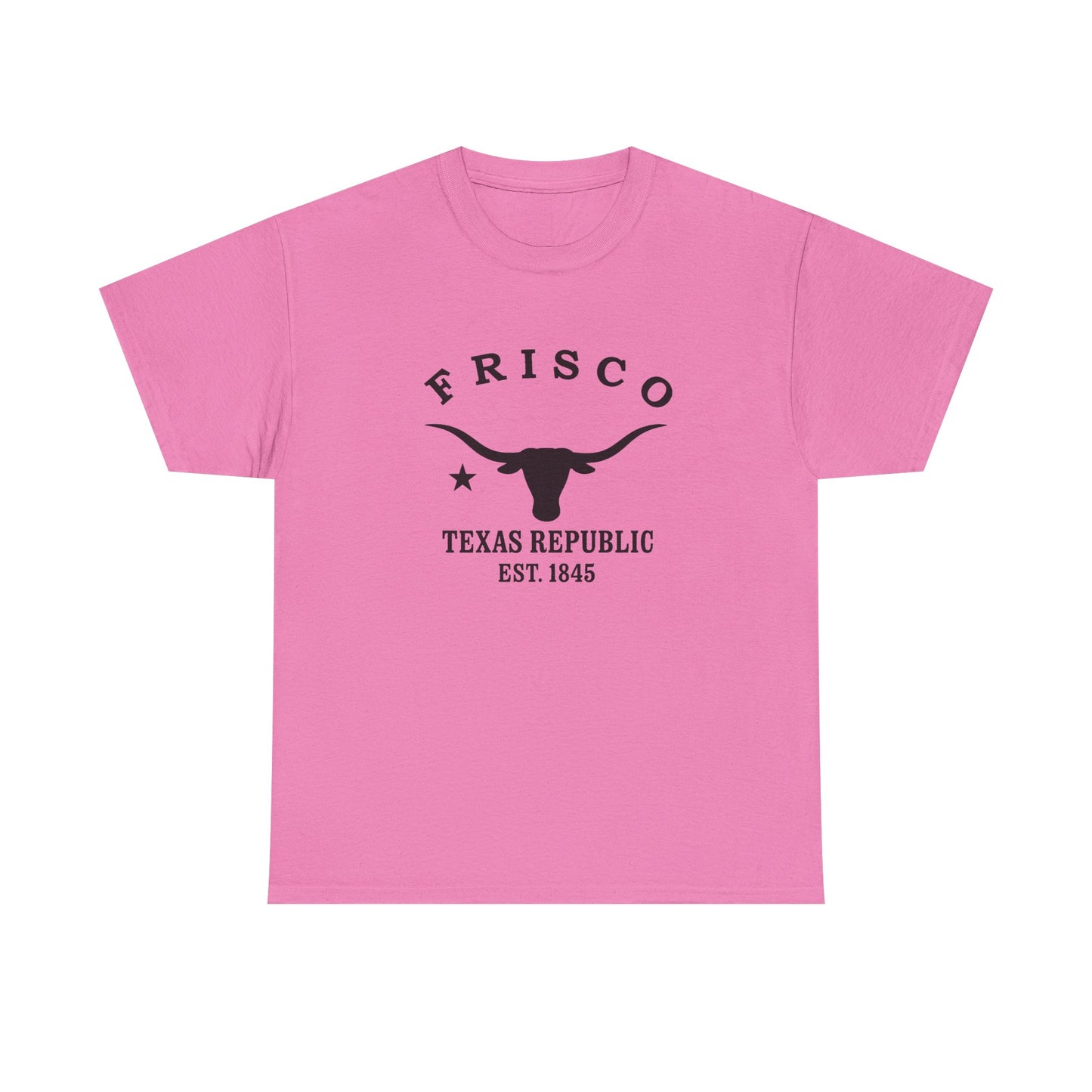 Frisco Texas Vintage Retro Unisex Heavy Cotton Tee - Black Logo