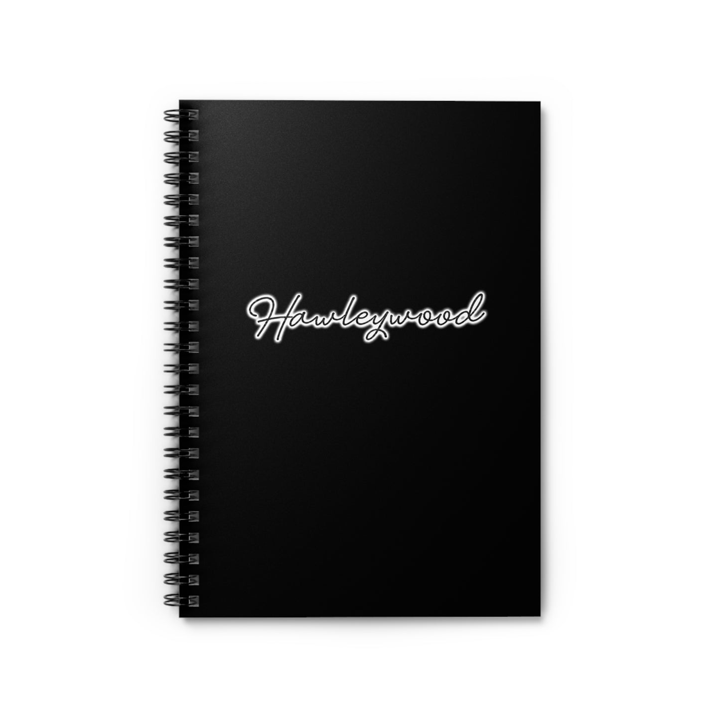 Hawleywood Vintage Retro Spiral Ruled Journal - White Logo