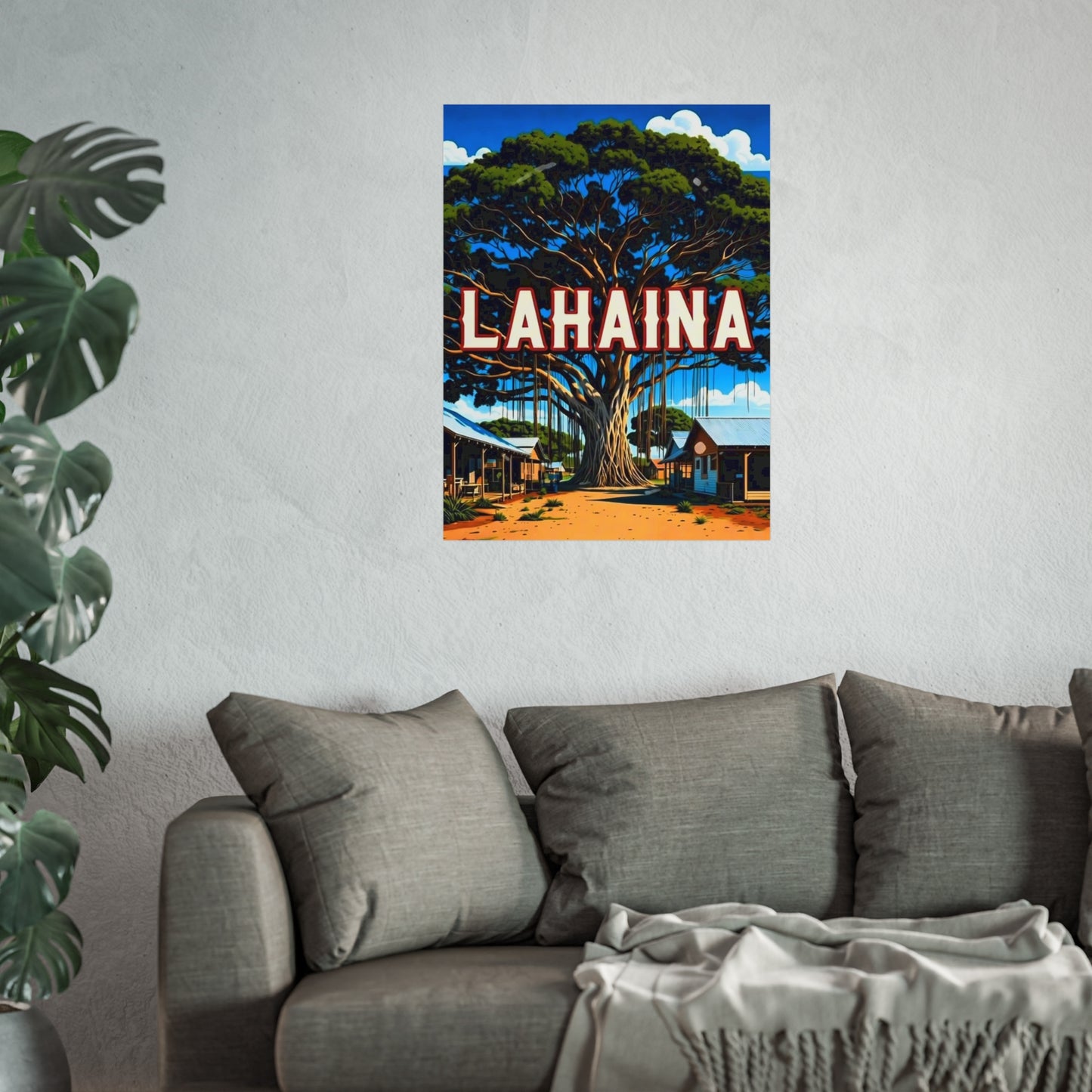 Lahaina Hawaii Vintage Retro Giclée Print Art Series Poster