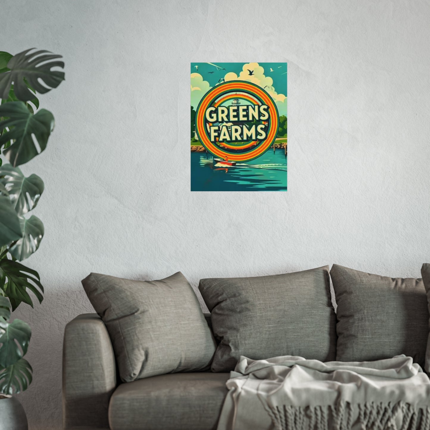 Greens Farms Connecticut Vintage Retro Giclée Print Art Series Poster
