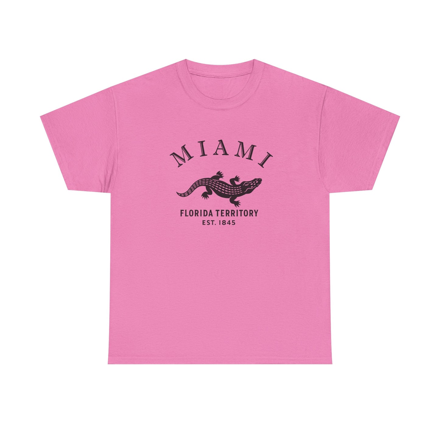 Miami Florida Vintage Retro Unisex Heavy Cotton Tee - Black Logo