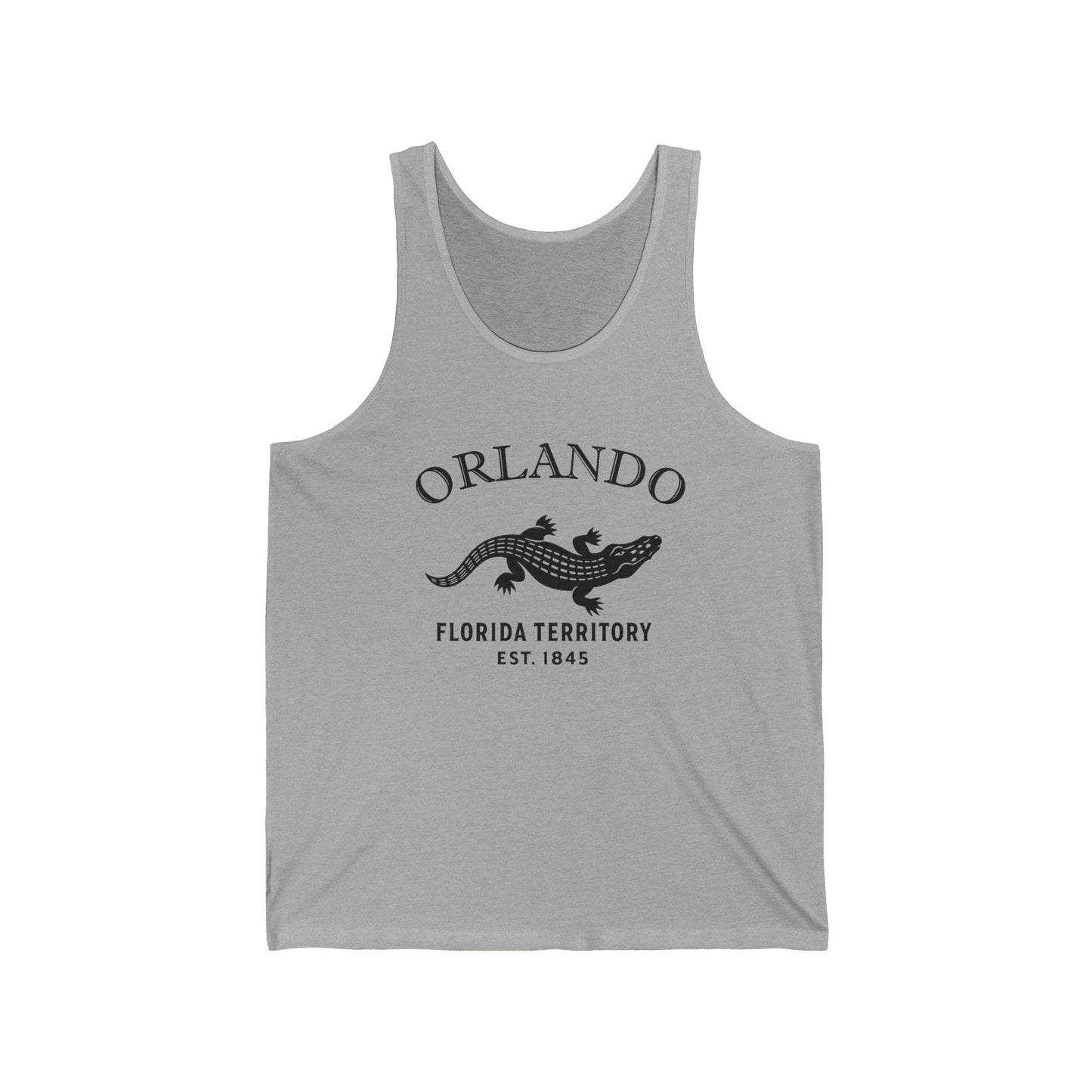 Orlando Florida Unisex Cotton Jersey Tank Top - Black Logo