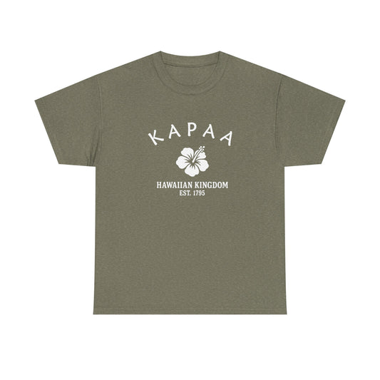 Kapaa Hawaii Vintage Retro Unisex Heavy Cotton Tee - White Logo