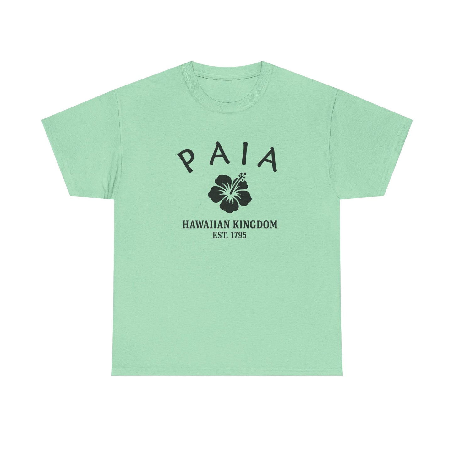 Paia Hawaii Vintage Retro Unisex Heavy Cotton Tee - Black Logo