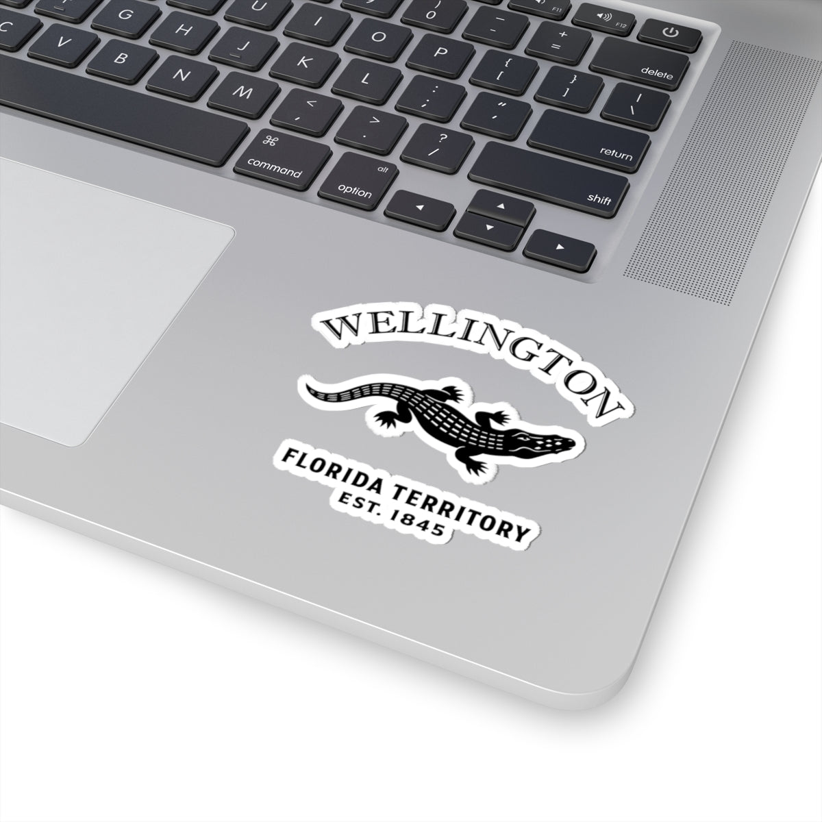 Wellington Florida Kiss-Cut Vintage Retro Vinyl Sticker - Black Logo