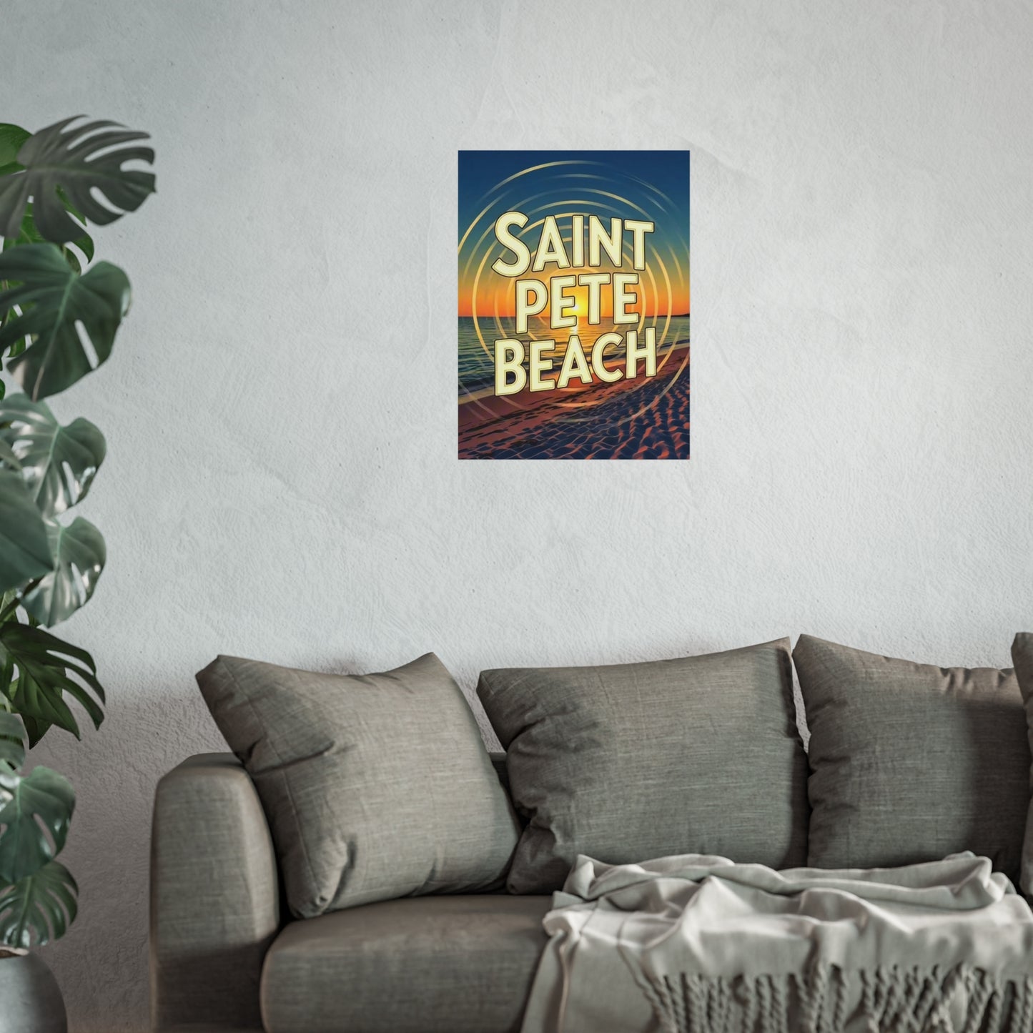 St Pete Beach Florida Vintage Retro Giclée Print Art Series Poster