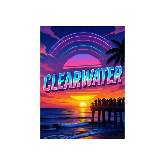 Clearwater Florida Vintage Retro Giclée Print Art Series Poster