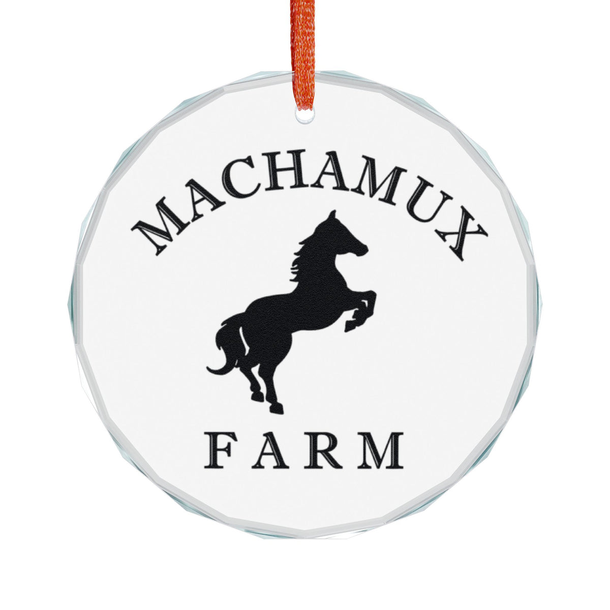 Machamux Farm Crystal Glass Holiday Ornament