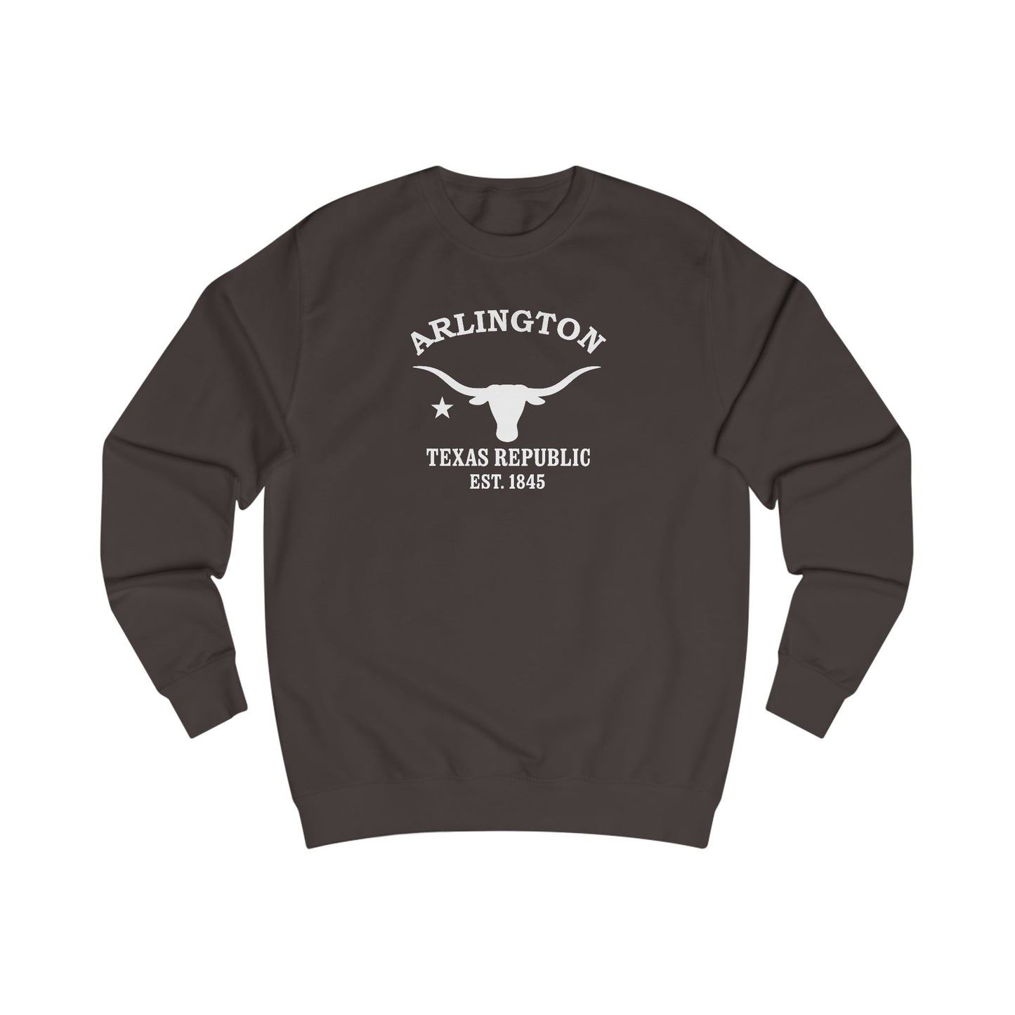 Arlington Texas Vintage Retro Premium Crewneck Sweatshirt - White Logo - Bottle Green