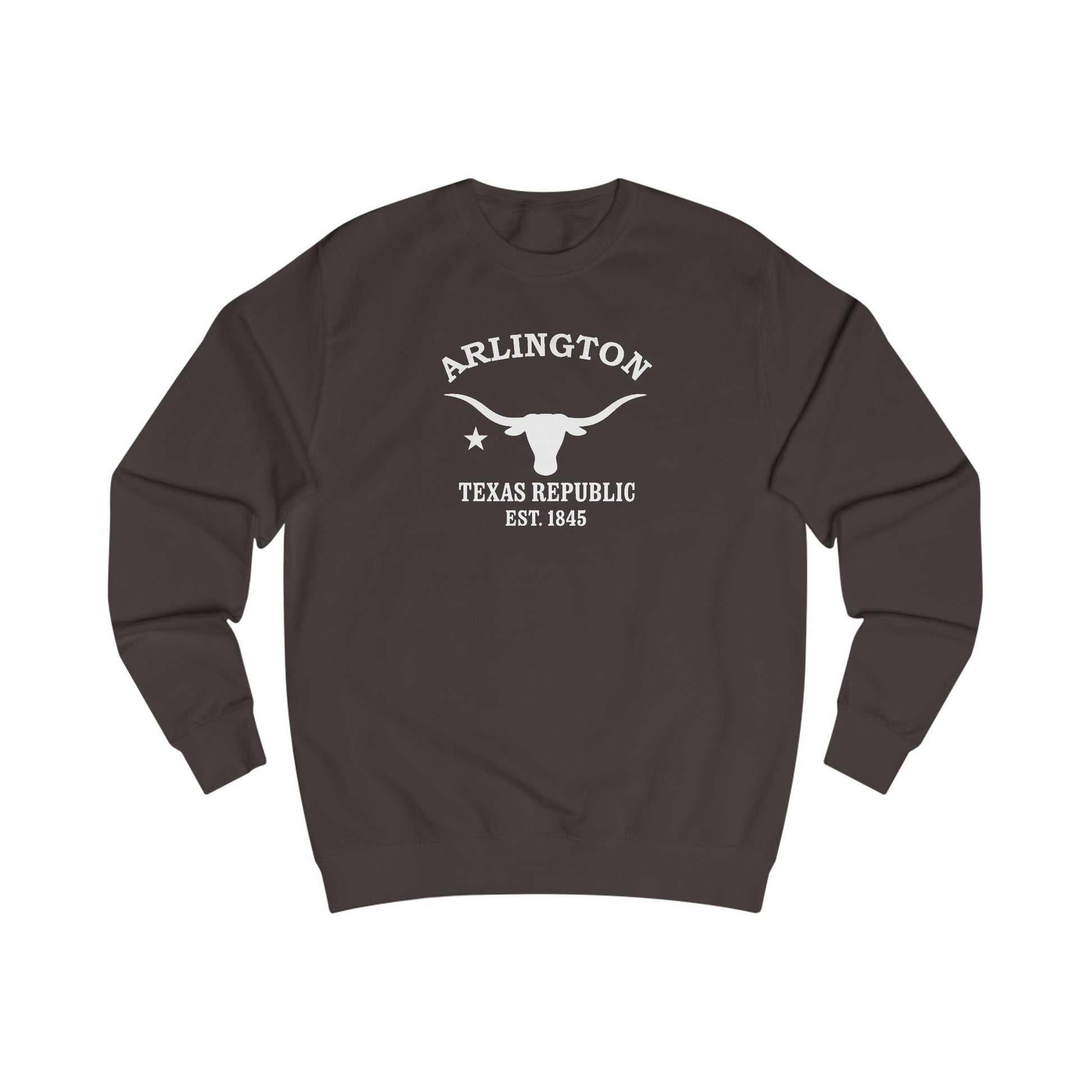 Arlington Texas Vintage Retro Premium Crewneck Sweatshirt - White Logo - Bottle Green