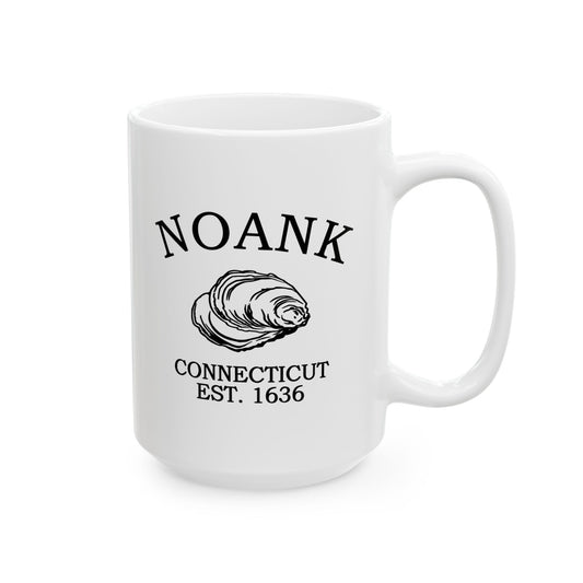 Noank Connecticut Vintage Retro Ceramic Mug - Black Logo