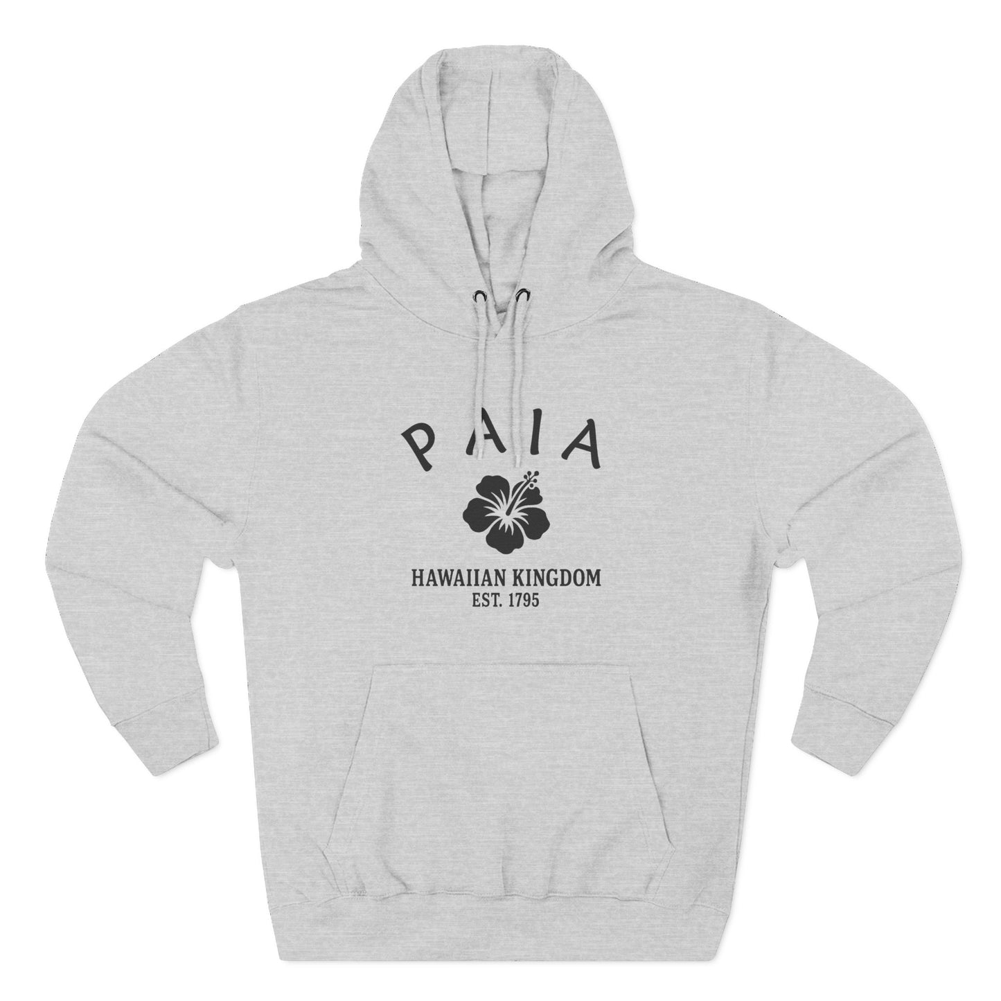 Paia Hawaii Vintage Retro Unisex Heavy Cotton Hoodie - Black Logo