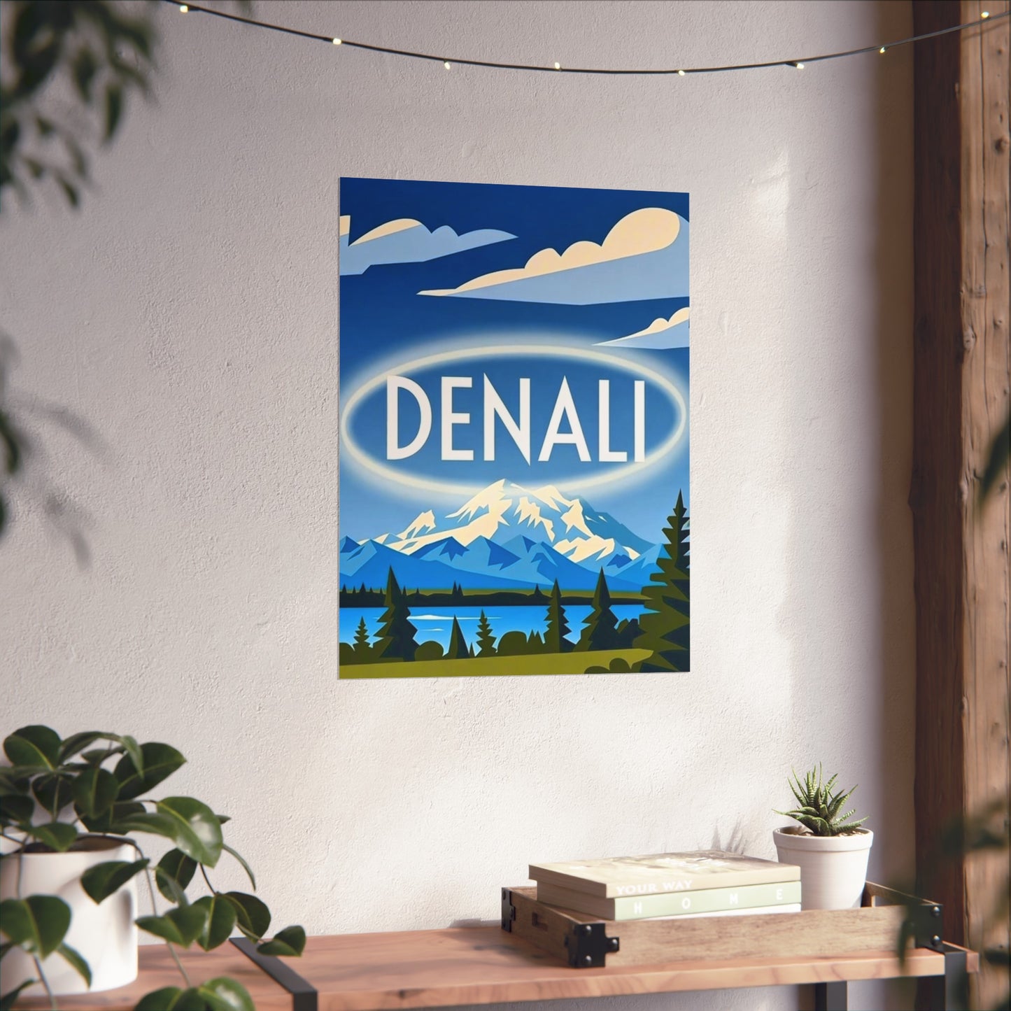 Denali Alaska Vintage Retro Giclée Print Art Series Poster