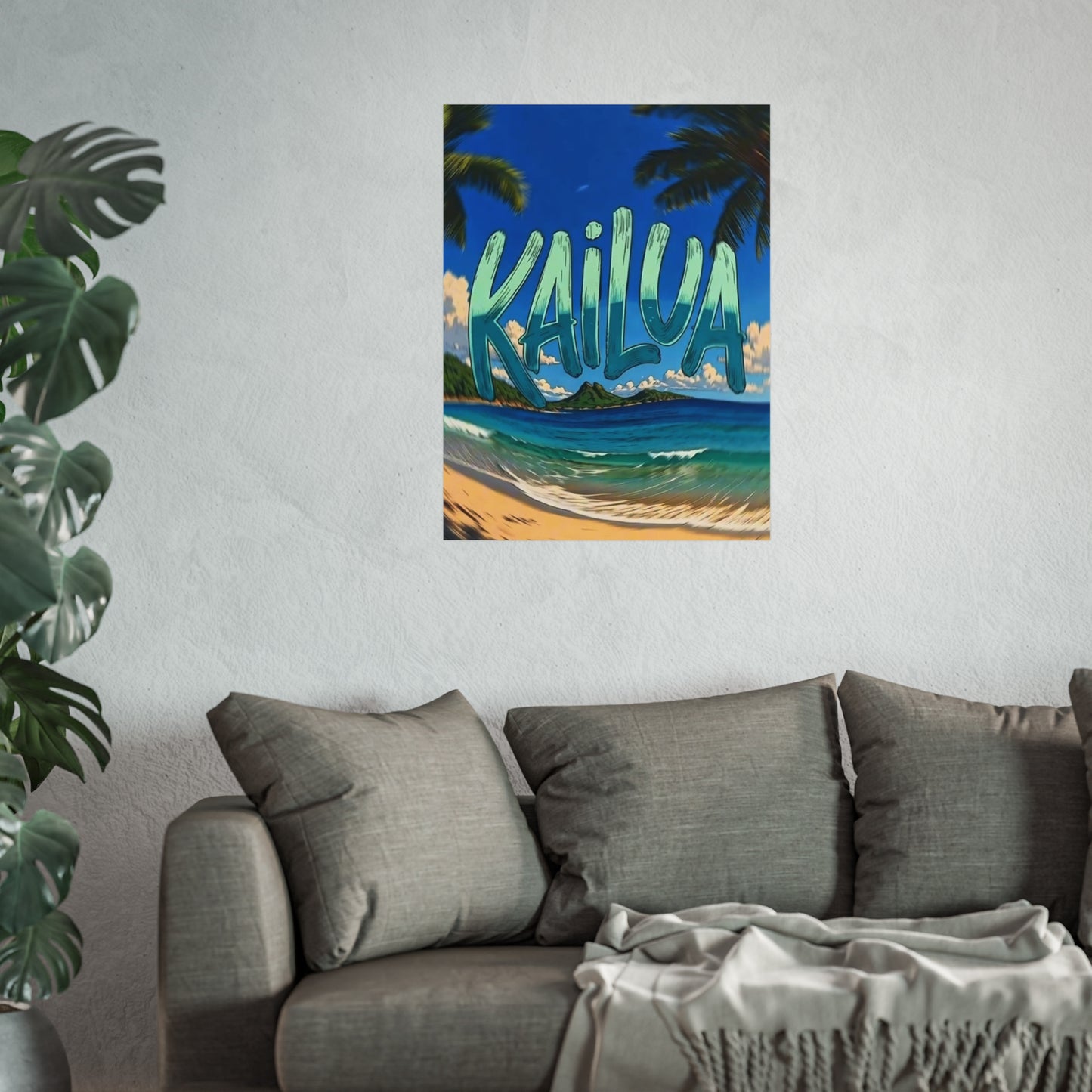 Kailua Hawaii Vintage Retro Giclée Print Art Series Poster