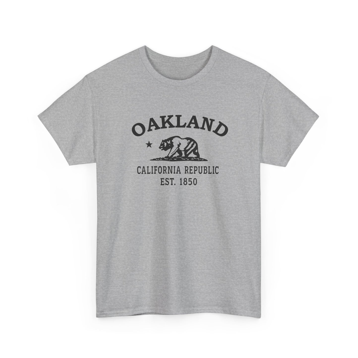 Oakland California Vintage Retro Unisex Heavy Cotton Tee - Black Logo