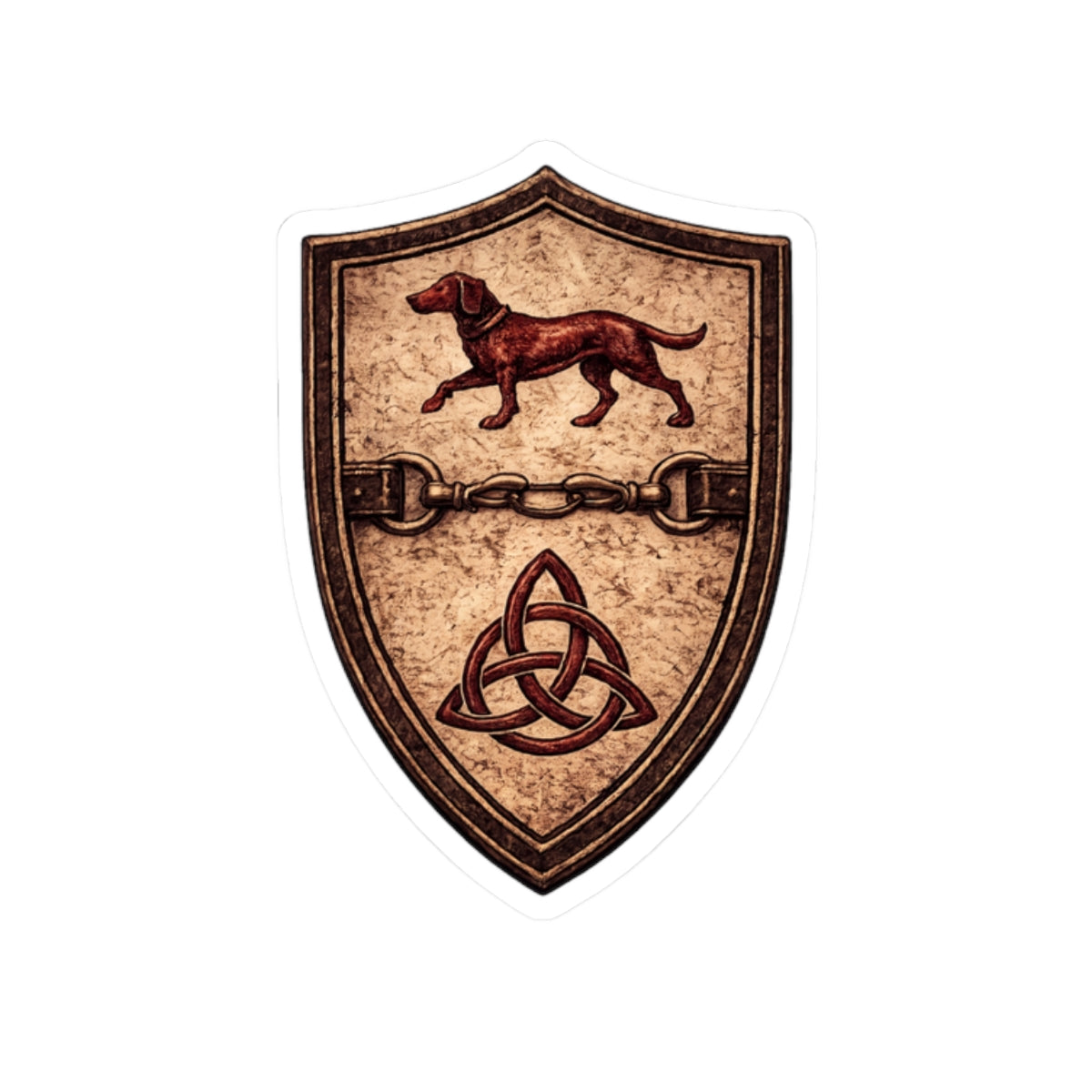 №108 Knight Crest Vinyl Sticker · Live Your Best Knight · Temperantia Fiducia Perseverantia