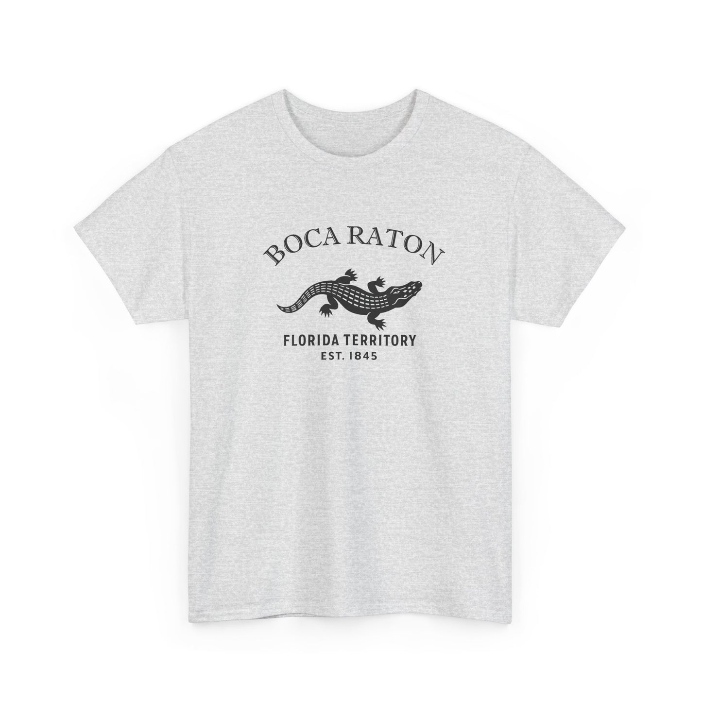Boca Florida Vintage Retro Unisex Heavy Cotton Tee - Black Logo