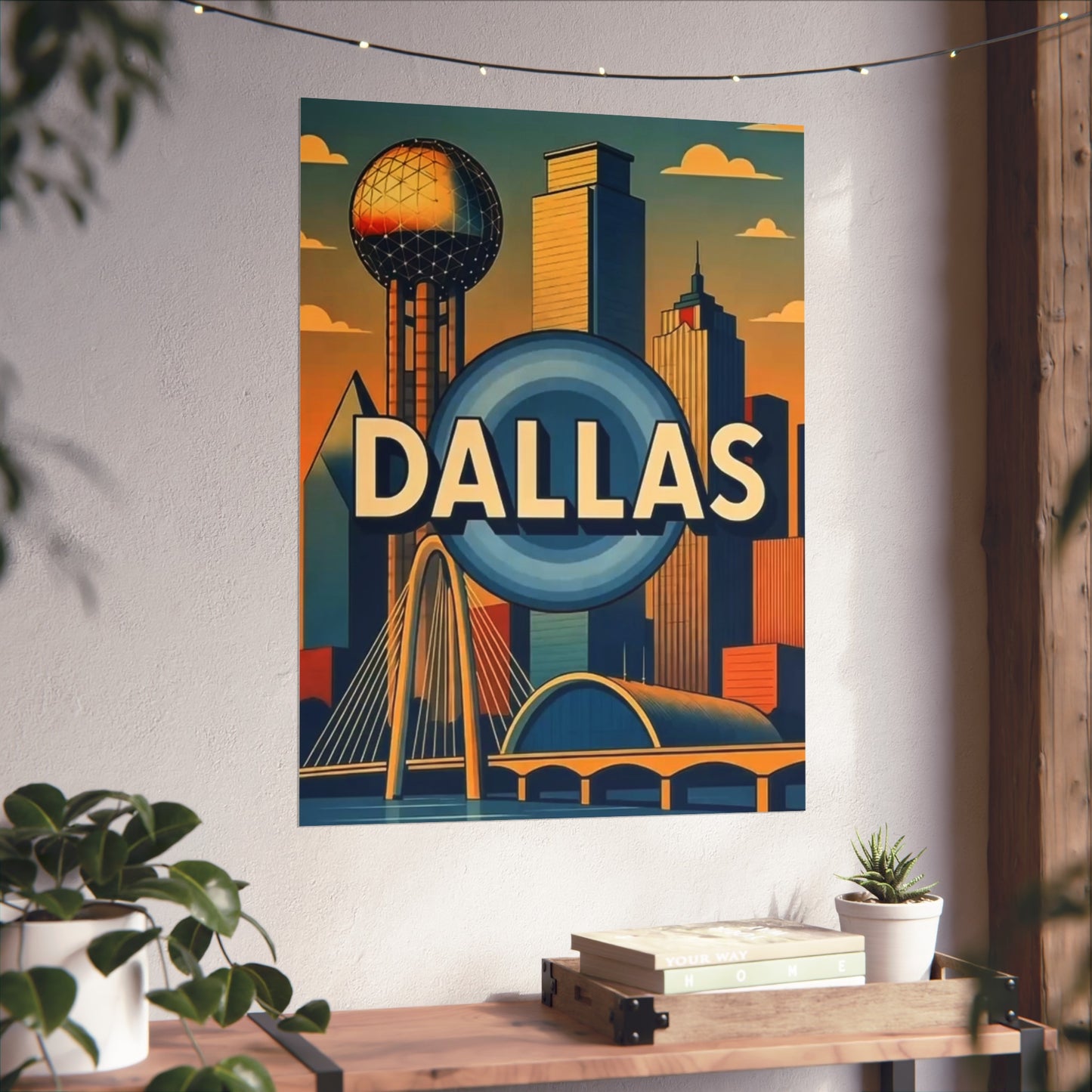 Dallas Texas Vintage Retro Giclée Print Art Series Poster