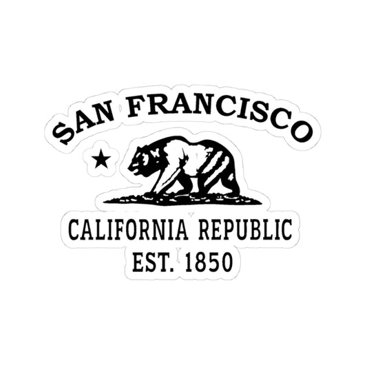 San Francisco California Vintage Retro Vinyl Sticker - Black Logo