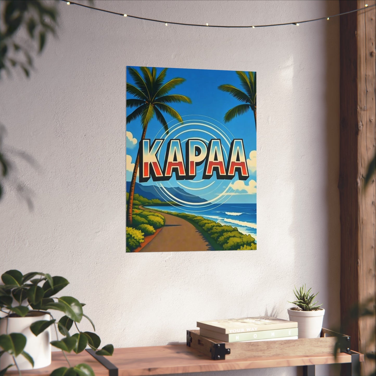 Kapaa Hawaii Vintage Retro Giclée Print Art Series Poster