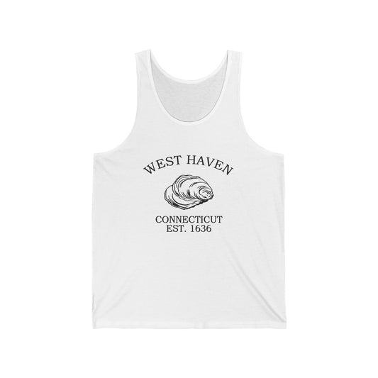 West Haven Connecticut Vintage Retro Unisex Cotton Jersey Tank Top - Black Logo