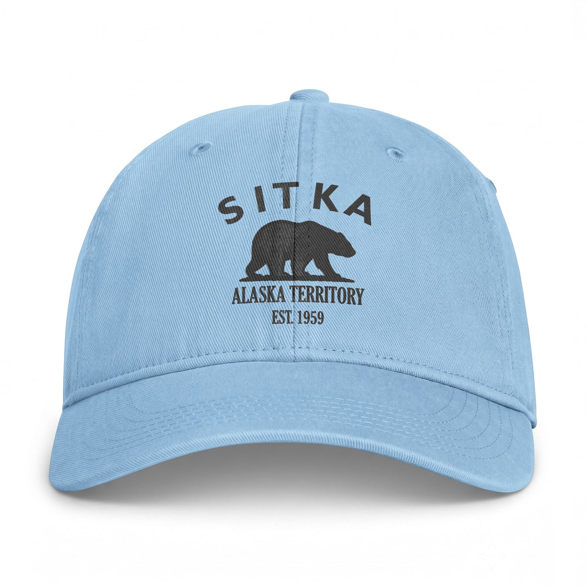 Sitka Alaska Distressed Cotton Cap - Charcoal Print Logo