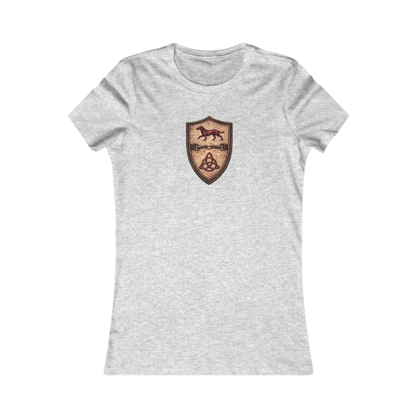 №108 Knight Crest Women's Fitted Tee · Live Your Best Knight · Temperantia Fiducia Perseverantia