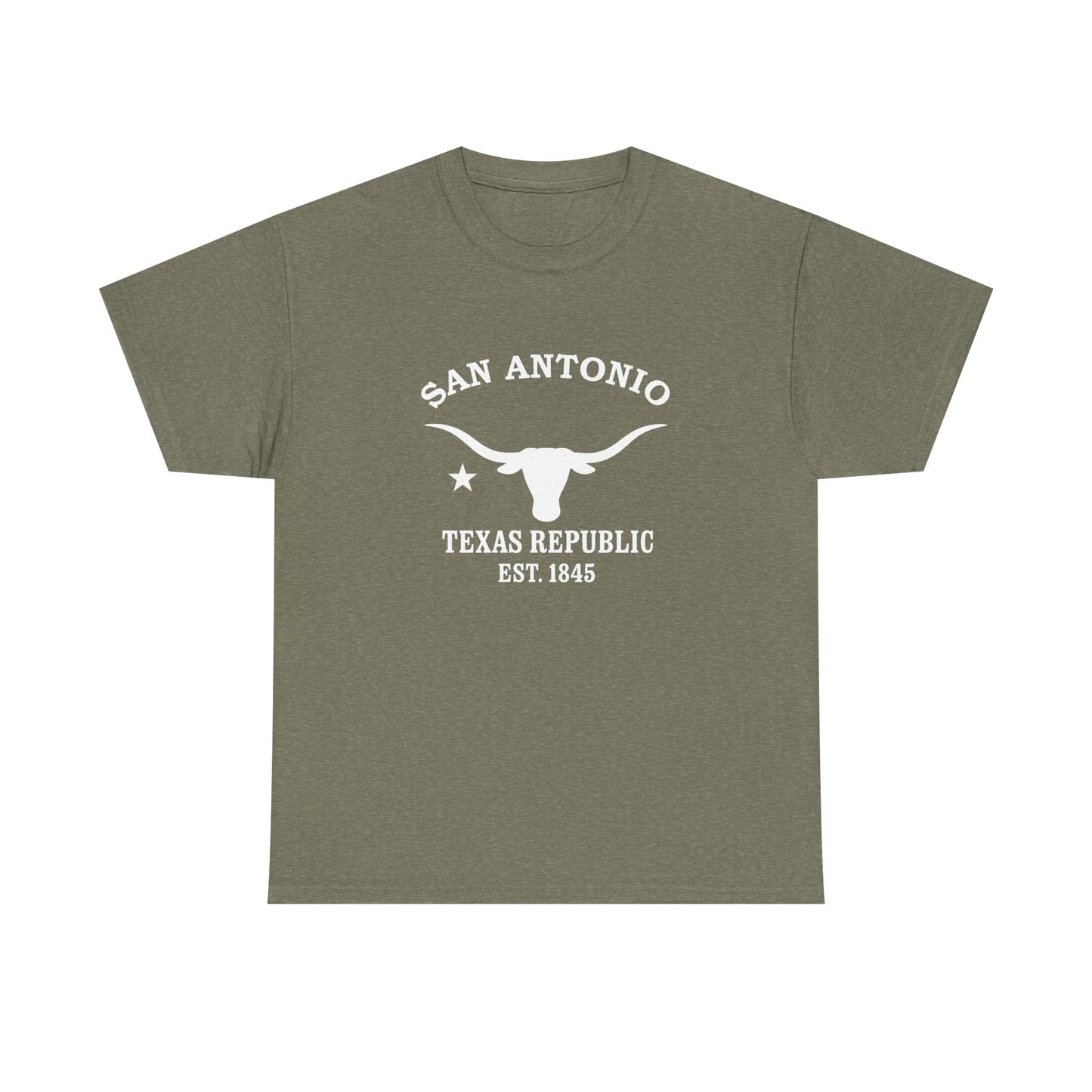 San Antonio Texas Vintage Retro Unisex Heavy Cotton Tee - White Logo