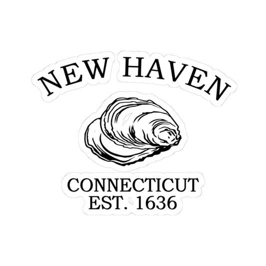 New Haven Connecticut Vintage Retro Vinyl Sticker - Black Logo