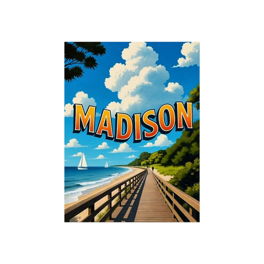Madison Connecticut Vintage Retro Giclée Print Art Series Poster