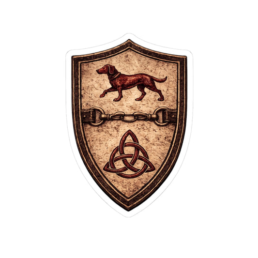 №108 Knight Crest Vinyl Sticker · Live Your Best Knight · Temperantia Fiducia Perseverantia
