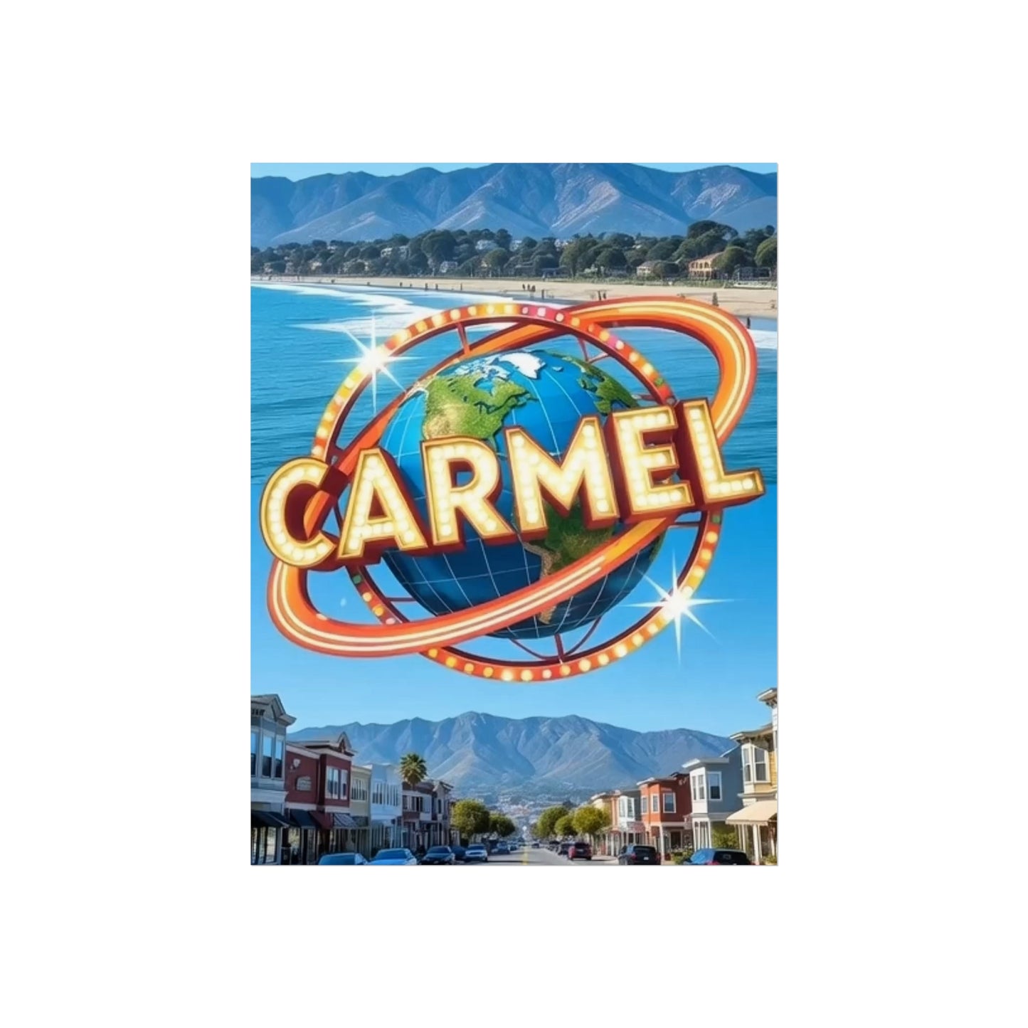 Carmel California Vintage Retro Giclée Print Art Series Poster