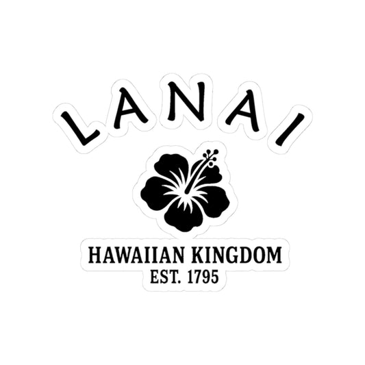 Lanai Hawaii Vintage Retro Vinyl Sticker - Black Logo