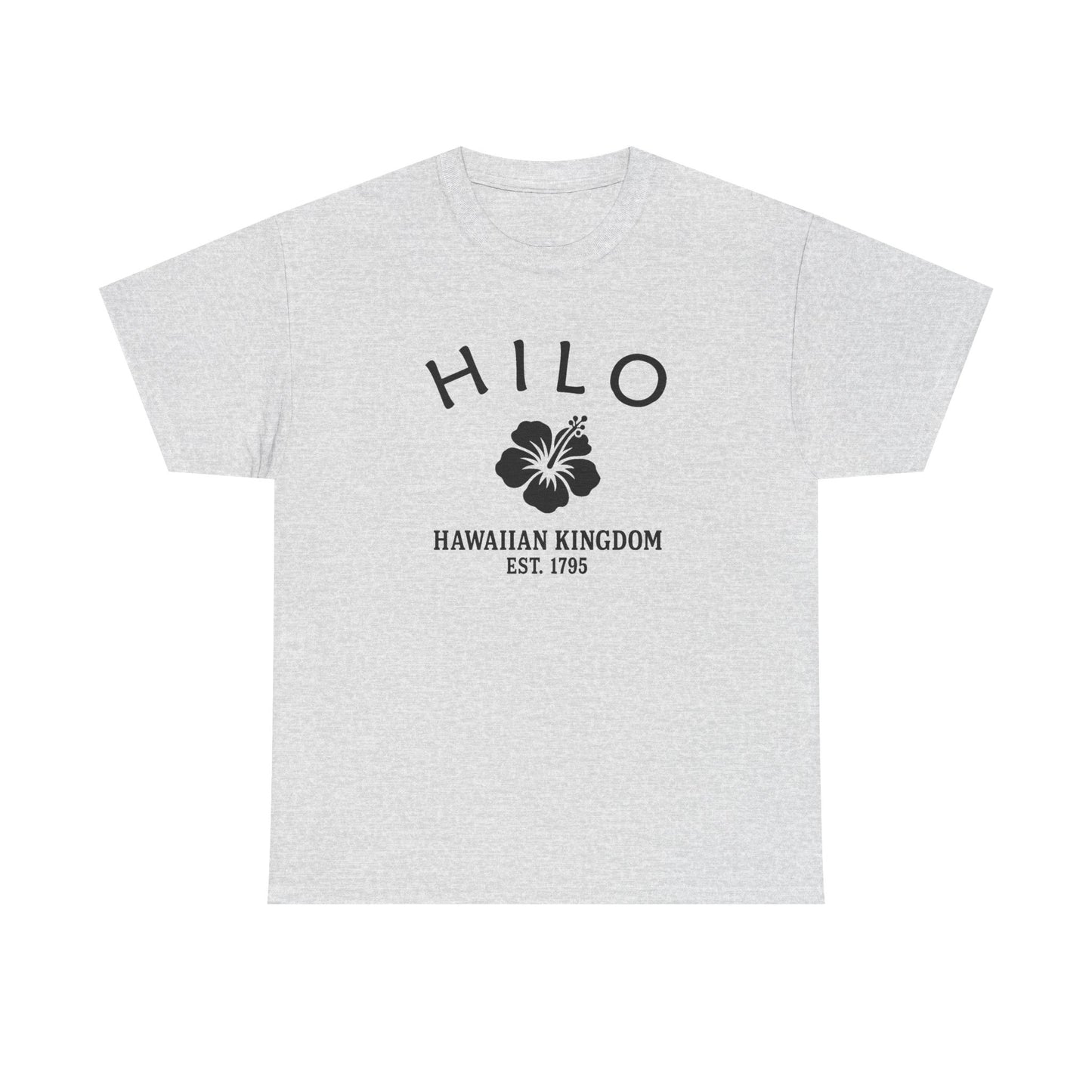 Hilo Hawaii Vintage Retro Unisex Heavy Cotton Tee - Black Logo