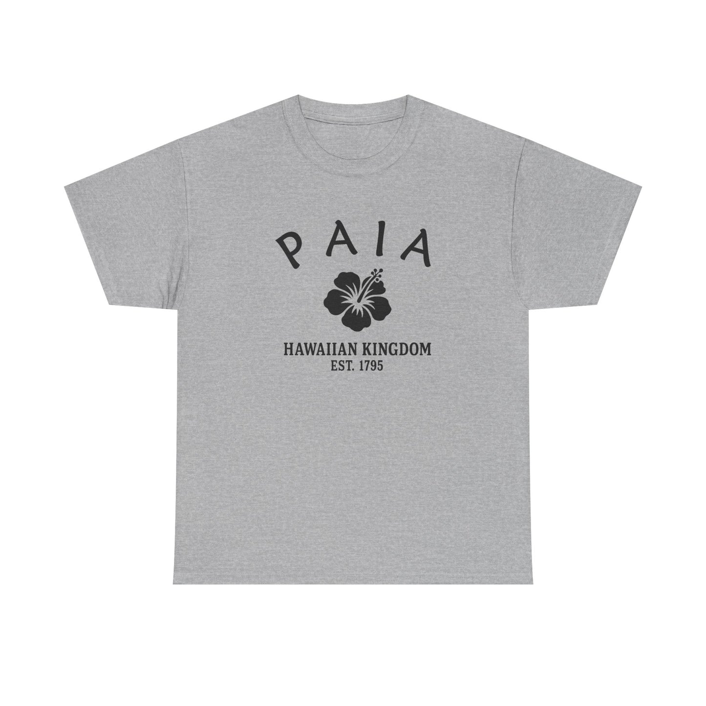 Paia Hawaii Vintage Retro Unisex Heavy Cotton Tee - Black Logo