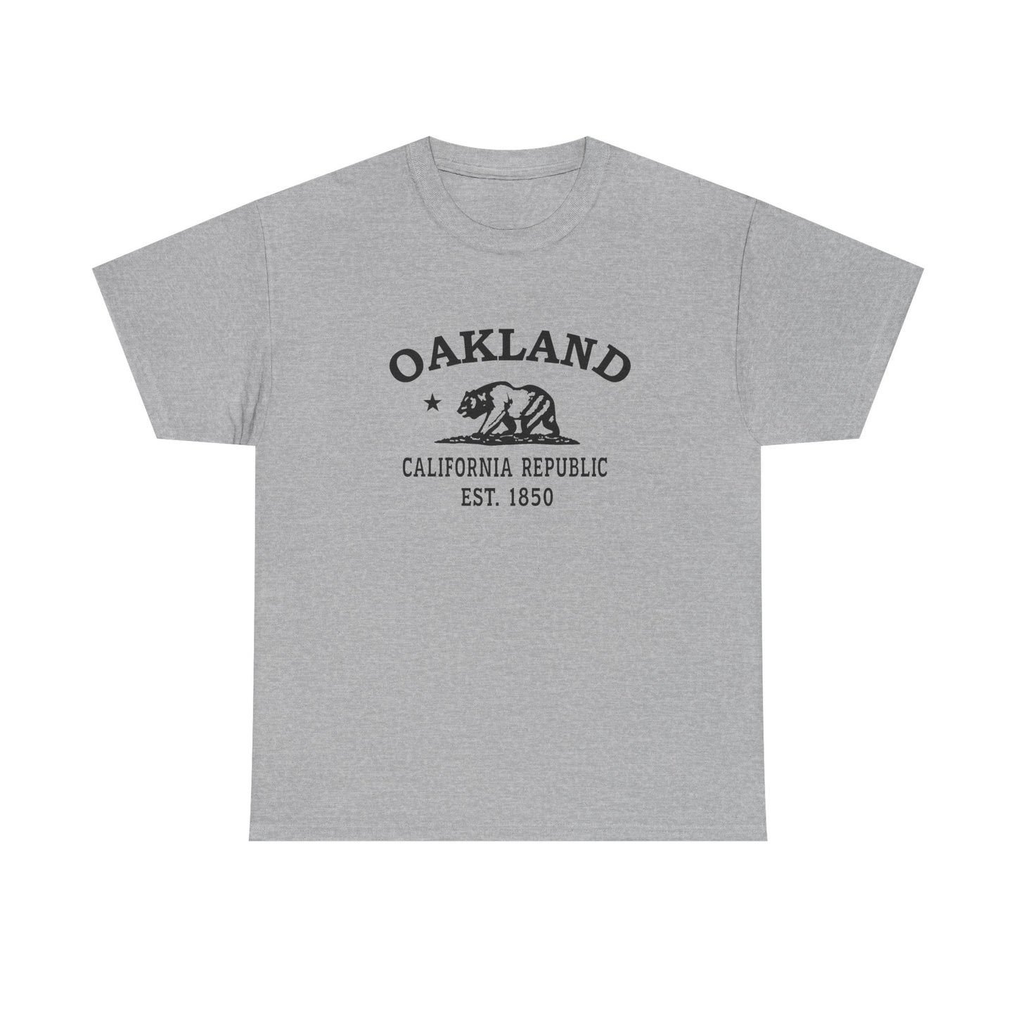 Oakland California Vintage Retro Unisex Heavy Cotton Tee - Black Logo