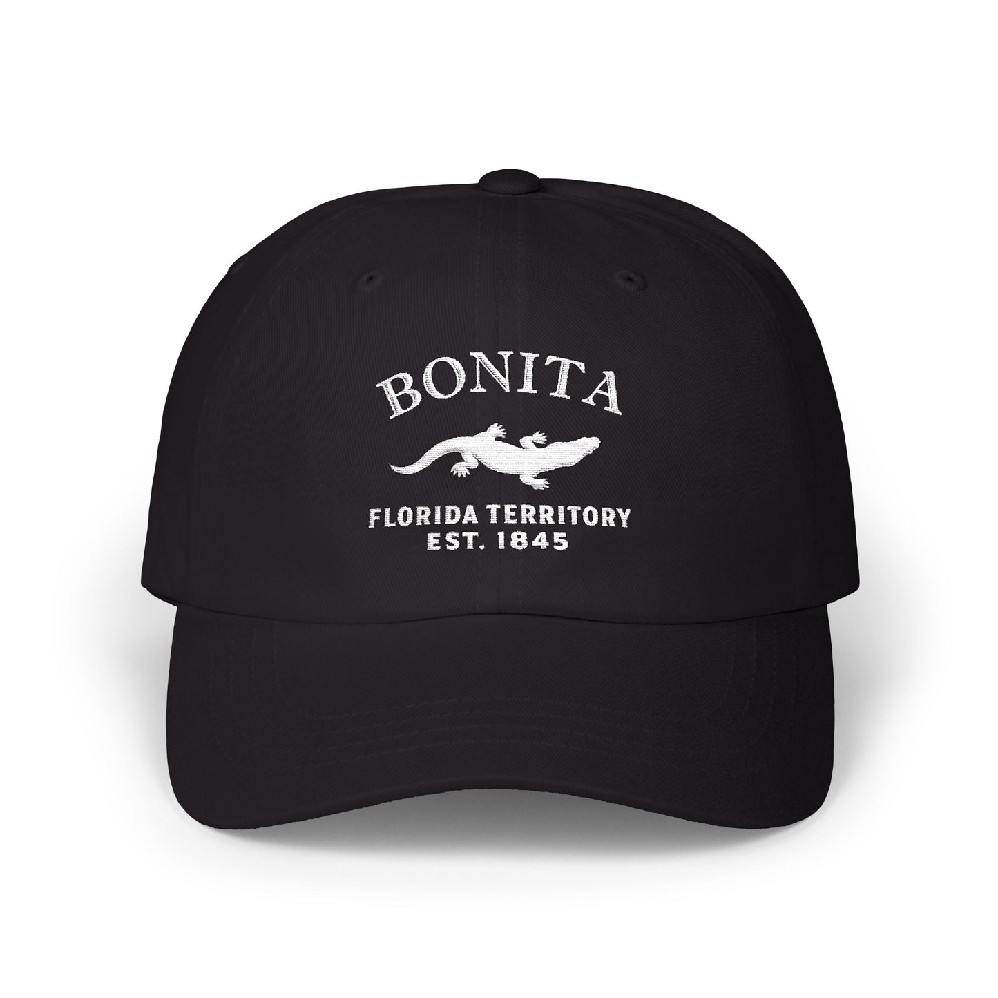 Bonita Florida Vintage Retro Embroidered Cotton Cap - White Logo