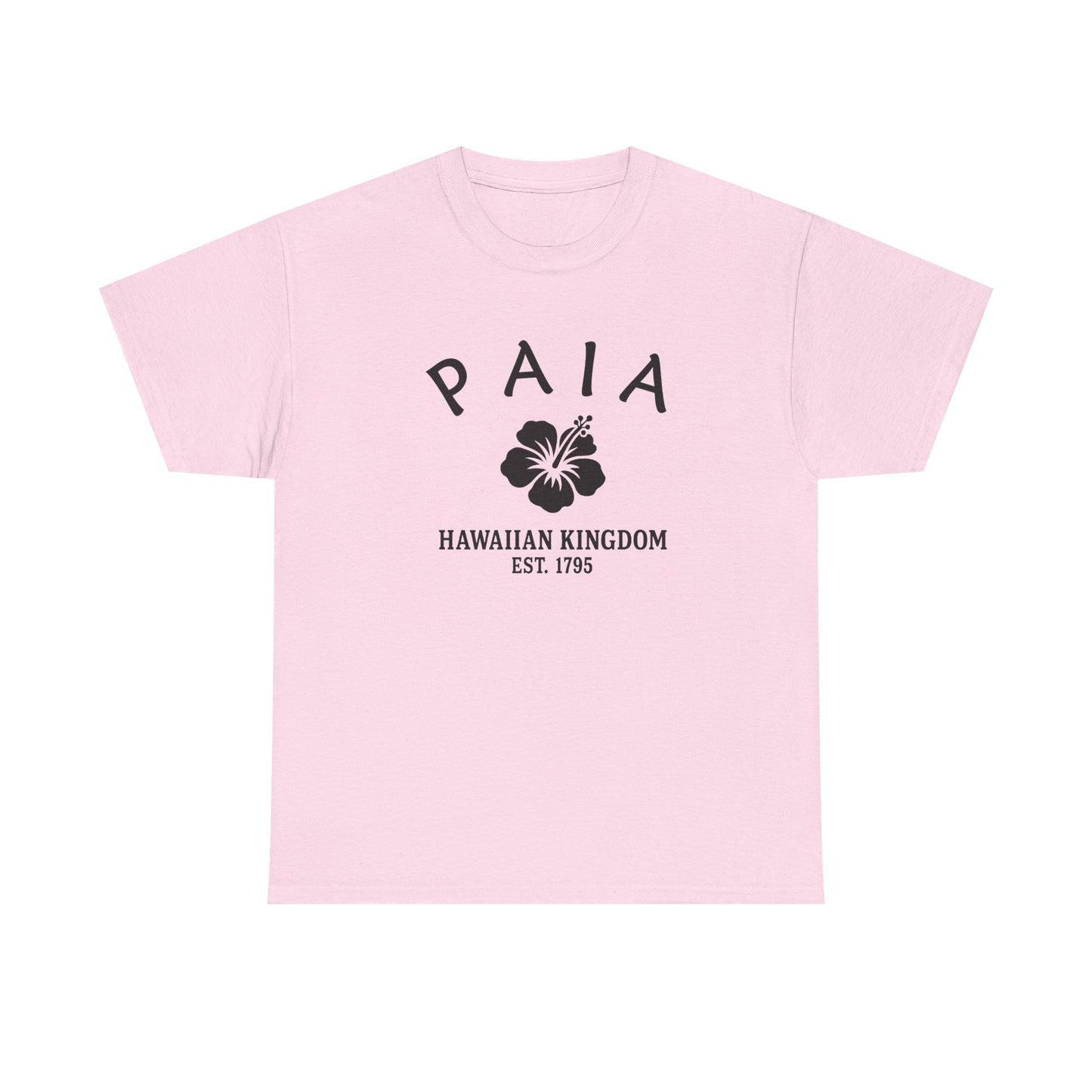 Paia Hawaii Vintage Retro Unisex Heavy Cotton Tee - Black Logo