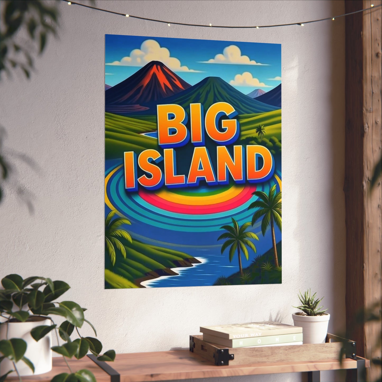 Big Island Hawaii Vintage Retro Giclée Print Art Series Poster