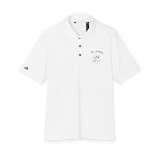 Bridgeport Connecticut Vintage Retro Embroidered Performance Polo Shirt - Black Logo