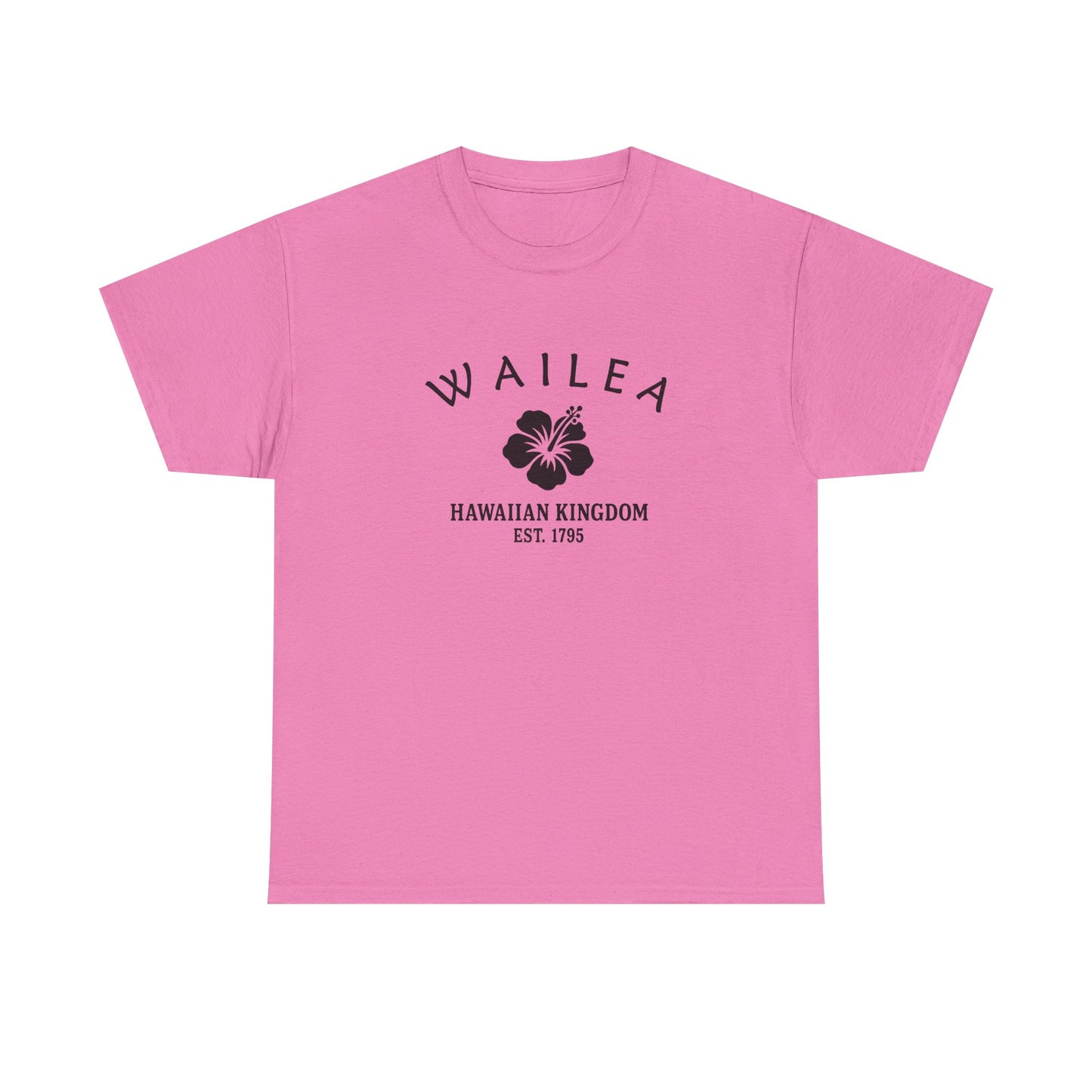 Wailea Hawaii Vintage Retro Unisex Heavy Cotton Tee - Black Logo