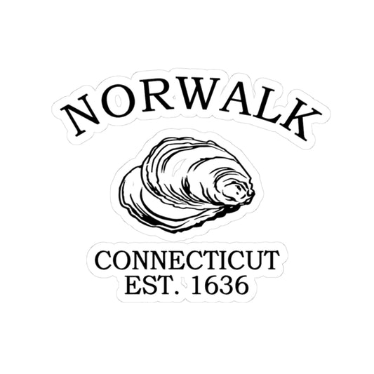 Norwalk Connecticut Vintage Retro Vinyl Sticker - Black Logo