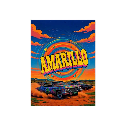 Amarillo Texas Vintage Retro Giclée Print Art Series Poster