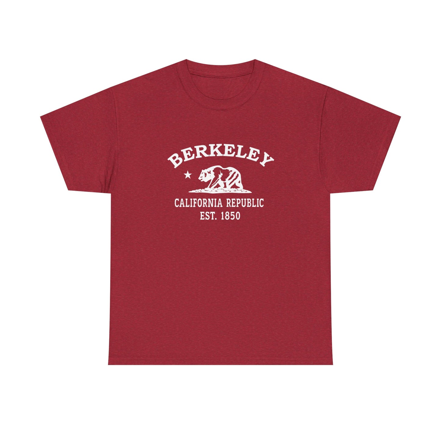 Berkeley California Vintage Retro Unisex Heavy Cotton Tee - White Logo