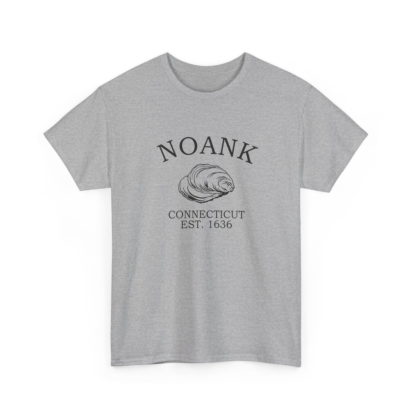 Noank Connecticut Vintage Retro Unisex Heavy Cotton Tee - Black Logo