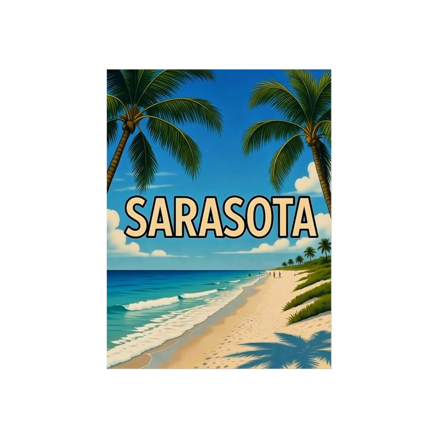 Sarasota Florida Vintage Retro Giclée Print Art Series Poster